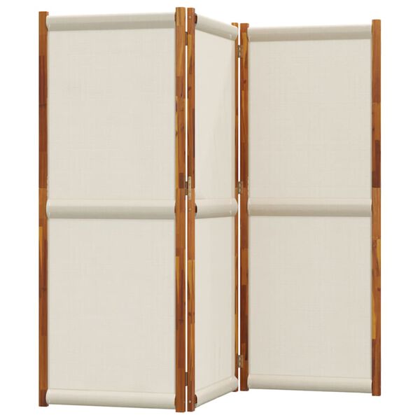 vidaXL 3-tlg. Paravent Hellgrau 210x180 cm