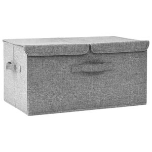 vidaXL Aufbewahrungsbox Stoff 50x30x25 cm Grau