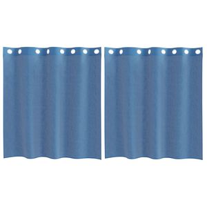 vidaXL Voile Vorh&auml;nge mit &Ouml;sen 2 Stk. K&ouml;nigsblau