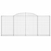 vidaXL Gabionen mit Hochbogen 12 Stk 300x30x120/140cm Verzinktes Eisen