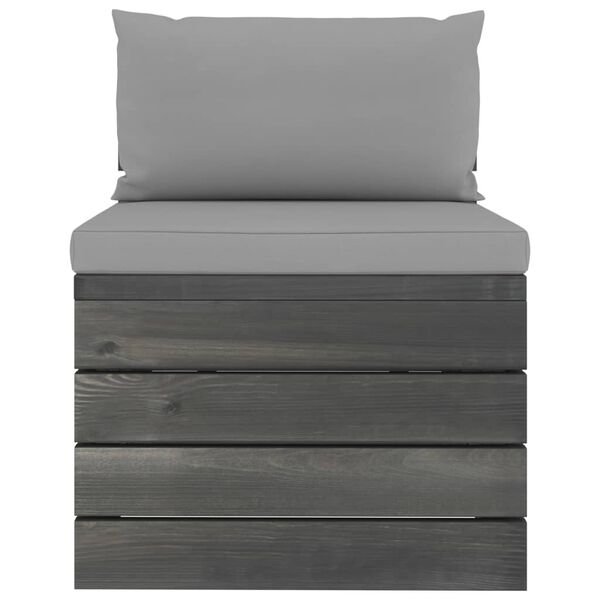 vidaXL 2-tlg. Garten-Sofagarnitur aus Paletten mit Kissen Kiefernholz