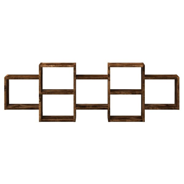 vidaXL Wandregal Räuchereiche 129x18x42 cm Holzwerkstoff