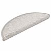 vidaXL Stufenmatten Selbstklebend Sisal-Optik 30Stk. 56x17x3cm Silbern