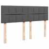 vidaXL Boxspringbett mit Matratze Dunkelgrau 140x190 cm Stoff