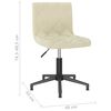 vidaXL Esszimmerst&uuml;hle 4 Stk. Drehbar Creme Samt