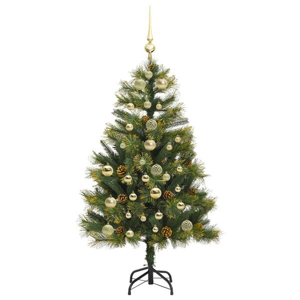 vidaXL K&uuml;nstlicher klappbarer Weihnachtsbaum mit Tannenzapfen 150 cm