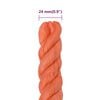 vidaXL Arbeitsseil Orange 24 mm 100 m Polypropylen