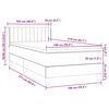 vidaXL Boxspringbett mit Matratze Rosa 100x210 cm Samt