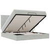 vidaXL Ottoman-Bett mit Matratzen & LEDs Hellgrau 160x200 cm Samt