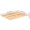 vidaXL Tischplatte Massivholz Mango 15-16 mm 90x60 cm