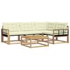 vidaXL Outdoor-Sofagarnitur 5 stk. Wei&szlig; und Creme