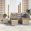 vidaXL Gartensofa-set mit Kissen 8 pcs Beige Poly-Rattan