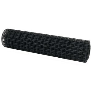 vidaXL Eurozaun Grau 1,4 x 10 m PVC-beschichtetes Eisen