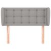 vidaXL Kopfteil mit Ohren Hellgrau 93x23x78/88 cm Stoff