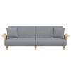 vidaXL Schlafsofa mit Armlehnen Hellgrau Stoff