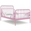 vidaXL Ausziehbett Rosa Metall 80x130/200 cm