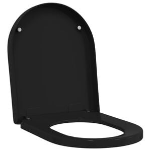 vidaXL Toilettensitz Schwarz 48 x 36,5 x 4,5 cm Polypropylen