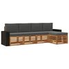 vidaXL Outdoor-Sofagarnitur 5 stk. Natur und Anthrazit