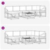 vidaXL Outdoor-Sofagarnitur mit Kissen 8 pcs Natur und Creme