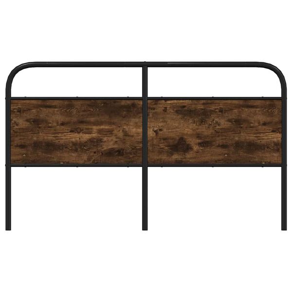 vidaXL Kopfteil Räuchereiche 160 cm Stahl und Holzwerkstoff