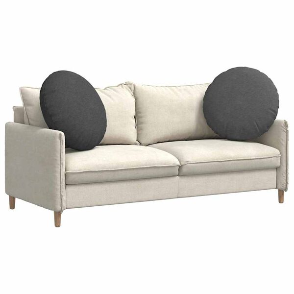 vidaXL Sitzkissen 2 pcs Dunkelgrau &Oslash; 80 cm Cordstoff