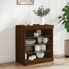 vidaXL Sideboard mit LED-Leuchten Braun Eichen-Optik 60,5x37x67 cm