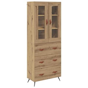 vidaXL Highboard-Schrank mit Regal 2 stk. Artisan-Eiche Holzwerkstoff