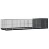 vidaXL Voliere mit Erweiterung Silbern 911x303x216 cm Stahl