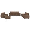 vidaXL 4-tlg. Sofagarnitur Braun Stoff