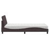 vidaXL Bett mit Matratze "Hanko" Dunkelbraun 100x200 cm Stoff