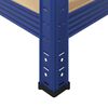 vidaXL Lagerregale mit 4 Böden 2 Stk. Blau Stahl & Holzwerkstoff