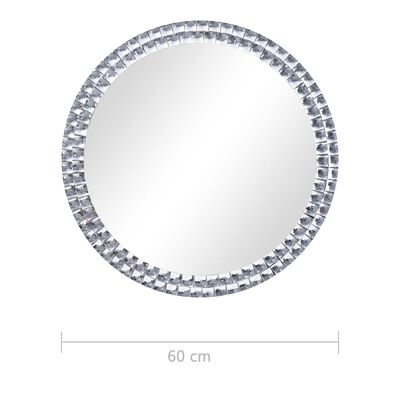 vidaXL Wandspiegel 60 cm Hartglas