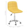 vidaXL B&uuml;rostuhl Drehbar Senfgelb Stoff