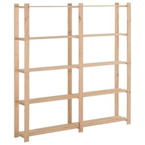 vidaXL Lagerregal mit 5 B&ouml;den 170x28,5x170 cm Massivholz Kiefer