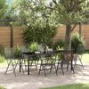 vidaXL Garten Essgruppe 7 pcs Anthrazit Pulverbeschichteter Stahl
