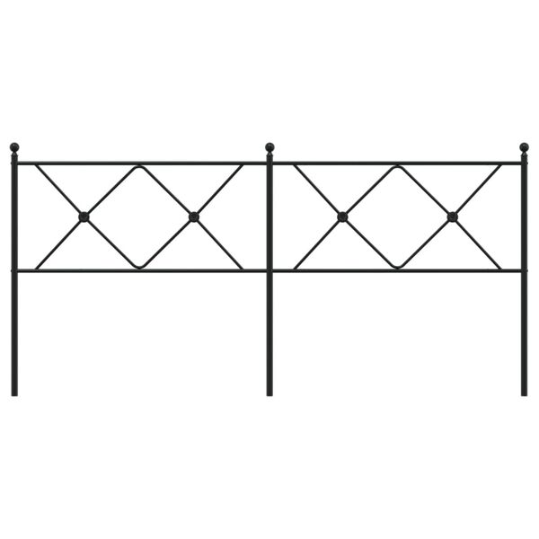 vidaXL Ersatz-Kopfteil Metall Schwarz 180 cm
