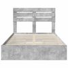 vidaXL Aufbewahrungsbett Beton Grau 135 x 190 cm Holzwerkstoff