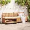 vidaXL Bank mit Speicher Braun 228 x 60 x 90 cm Massivholz Teak