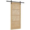 vidaXL Schiebet&uuml;r Natur 86 x 198,5 cm Massives Kiefernholz