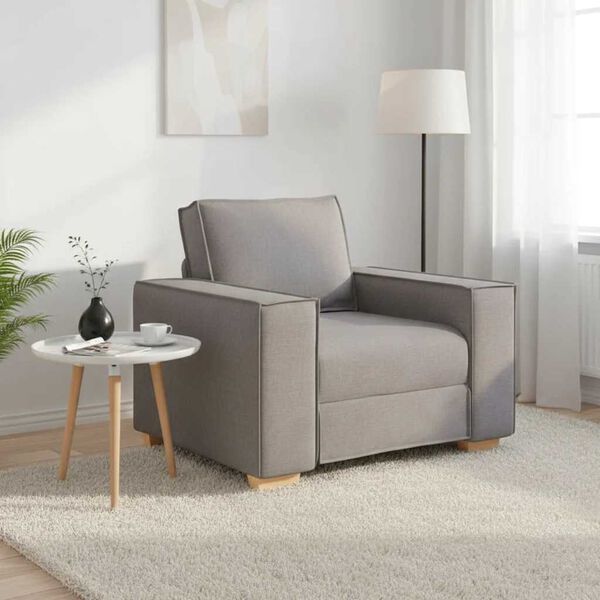 vidaXL Sofa Stuhl Taupe 60 cm Stoff
