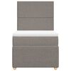 vidaXL Boxspringbett mit Matratze Taupe 90x190 cm Stoff