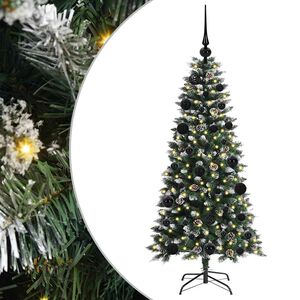 vidaXL K&uuml;nstlicher Weihnachtsbaum Gr&uuml;n 120 cm PVC, Plastik und Stahl