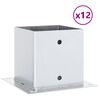 vidaXL Pfostentr&auml;ger Quadratisch 12 Stk. 141x141 mm Stahl Verzinkt