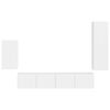 vidaXL TV-Schrankset Wandmontiert 4 pcs Hochglanz Wei&szlig; Holzwerkstoff