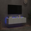 vidaXL TV-Wandschränke mit LED-Leuchten 2 Stk. Weiß 60x35x31 cm