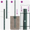 vidaXL Zaun mit Pfosten Gr&uuml;n 1,2 x 10 m Stahl