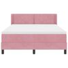 vidaXL Boxspringbett mit Matratze mit Kopfteil Rosa 200 x 160 cm Samt