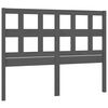 vidaXL Kopfteil Grau 165,5x4x100 cm Massivholz Kiefer
