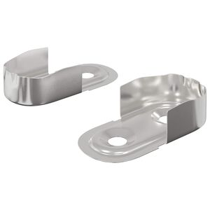 vidaXL Kleiderstangenhalter 2 pcs Wei&szlig;es Zink 40 x 18 x 10 mm Eisen