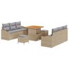 vidaXL Garten-Sofa-Set 9 Stk. 8-Sitzanzahl Beige